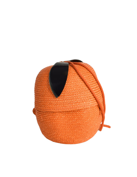 Ugo Correani Vintage Orange Fruit Shaped Basket Purse Bag