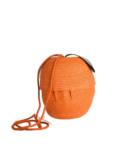 Ugo Correani Vintage Orange Fruit Shaped Basket Purse Bag