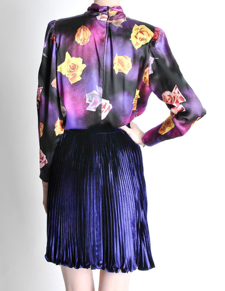 Ungaro Vintage Art Rose Print Top
