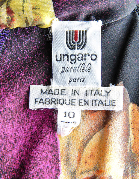 Ungaro Vintage Art Rose Print Top