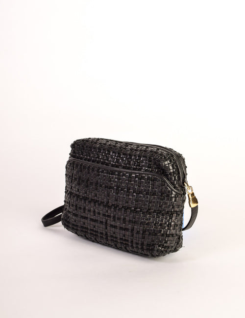 Valentino Vintage Black Woven Leather Crossbody Bag – Amarcord Vintage  Fashion