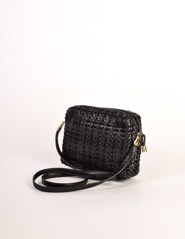 Valentino Vintage Black Woven Leather Crossbody Bag – Amarcord Vintage  Fashion