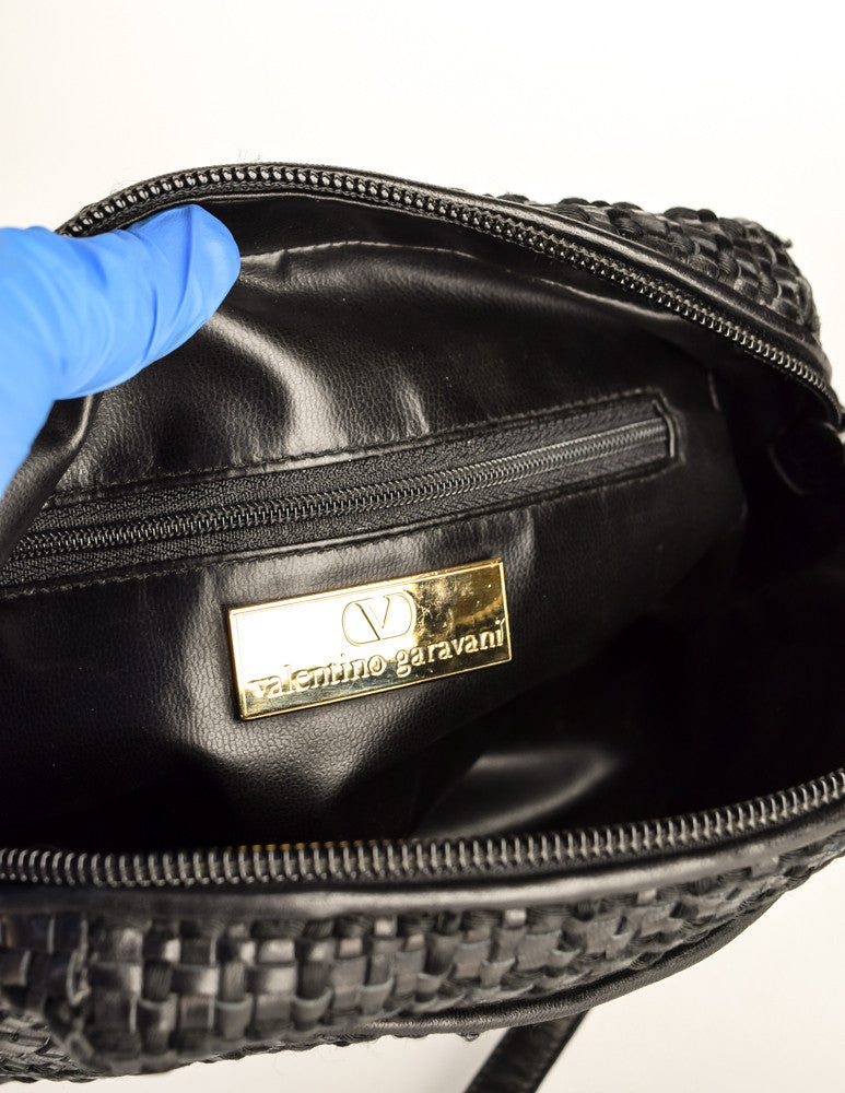 Valentino Vintage Black Woven Leather Crossbody Bag – Amarcord Vintage  Fashion
