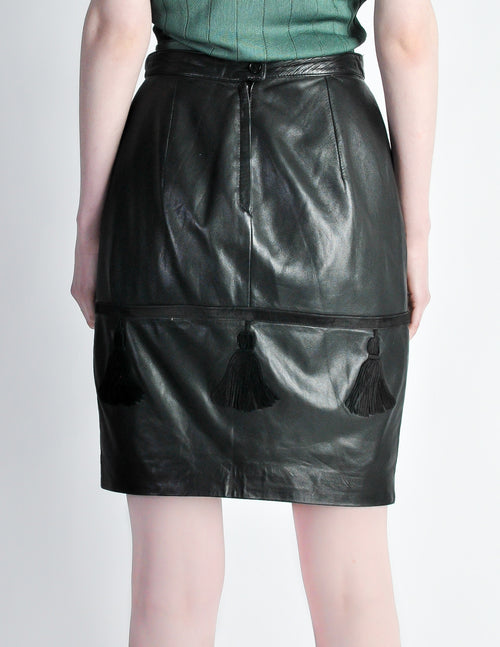 Valentino sale leather skirt