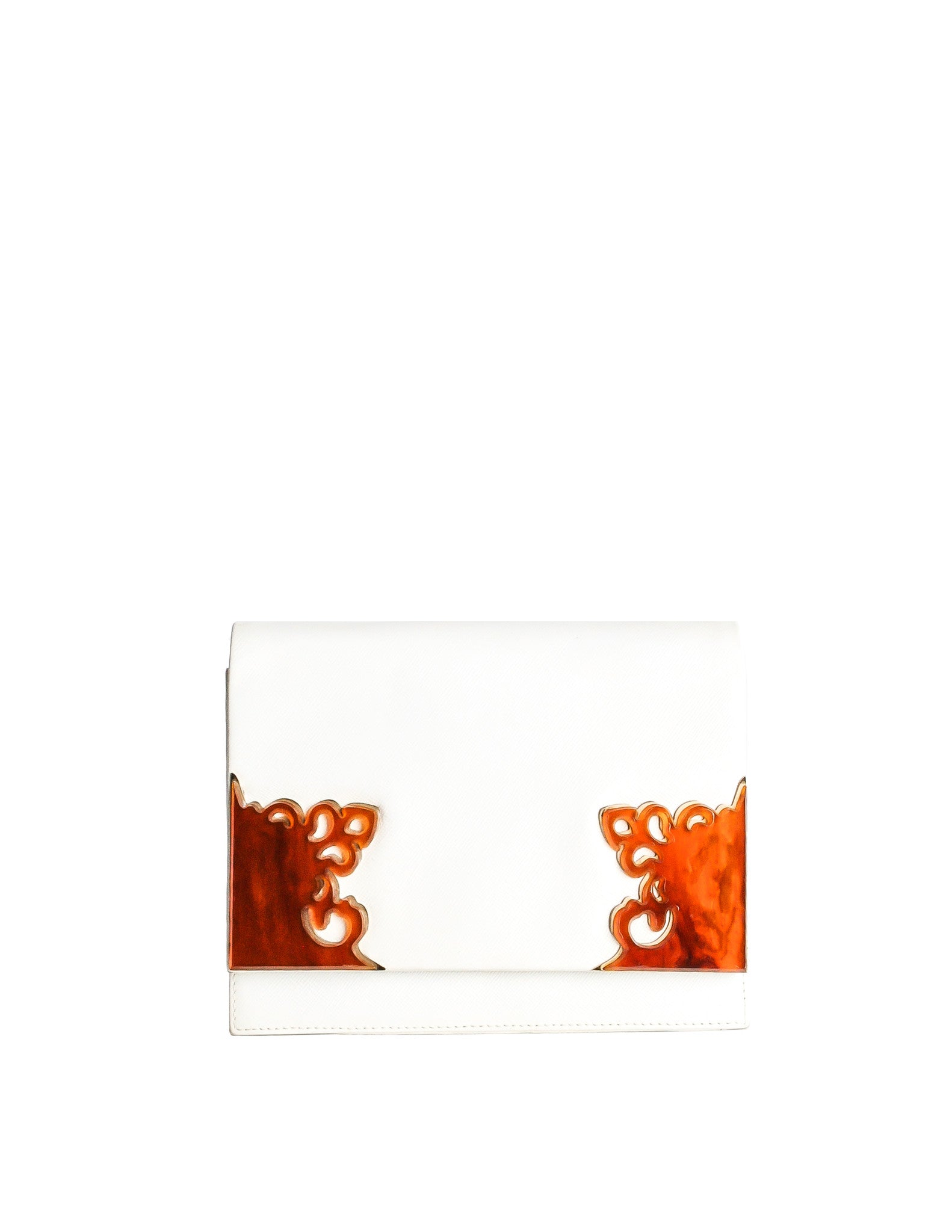 Valentino Vintage White Clutch Bag - Amarcord Vintage Fashion
 - 1
