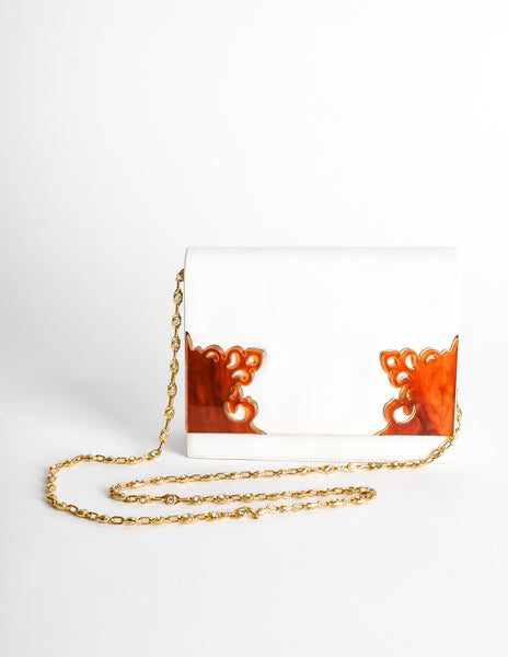 Valentino Vintage White Clutch Bag - Amarcord Vintage Fashion
 - 3