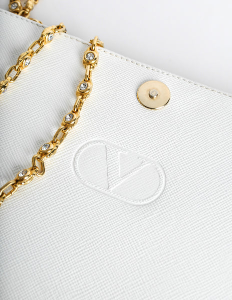 Valentino Vintage White Clutch Bag - Amarcord Vintage Fashion
 - 10