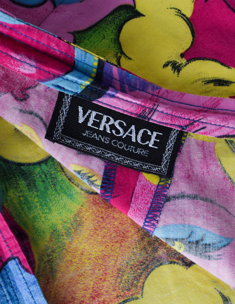 Versace Vintage SS 1991 Pop Art Colorful Print Shorts