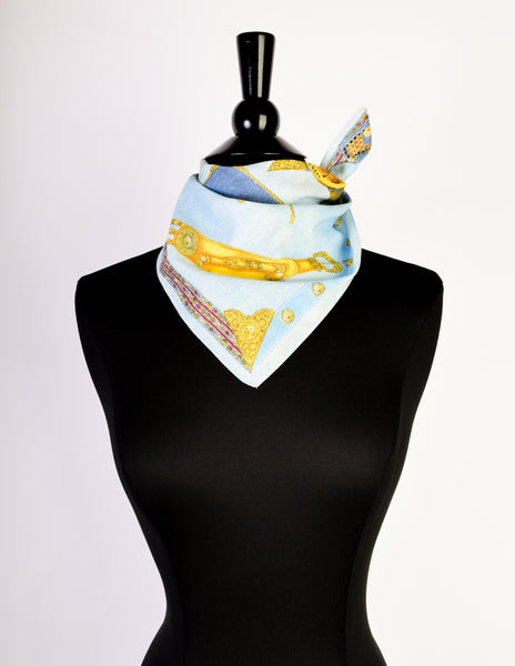 Versace Vintage Western Red Jeans Blue Jeans Parfums Promotional Cotton Bandana Scarf