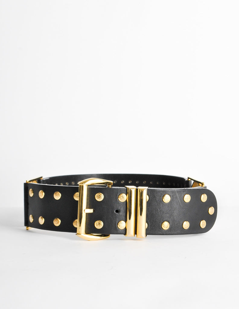 Black and store gold versace belt