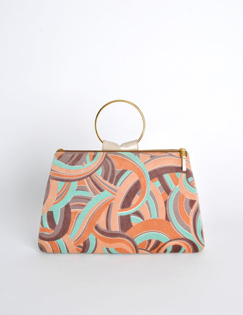 Versace Vintage Printed Velvet Handbag Amarcord Vintage Fashion