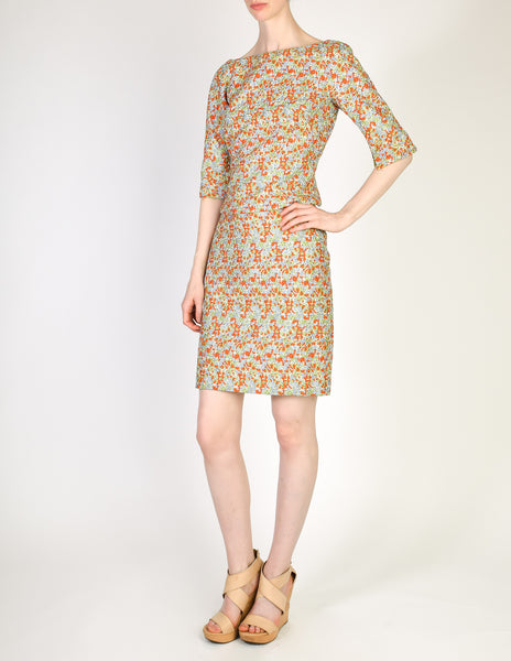 Versace Vintage Couture Multicolor Embroidered Top & Skirt Ensemble Set - Amarcord Vintage Fashion
 - 5