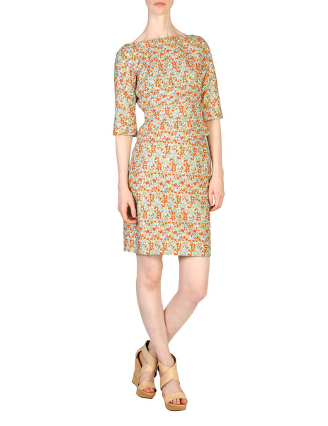Versace Vintage Couture Multicolor Embroidered Top & Skirt Ensemble Set - Amarcord Vintage Fashion
 - 1