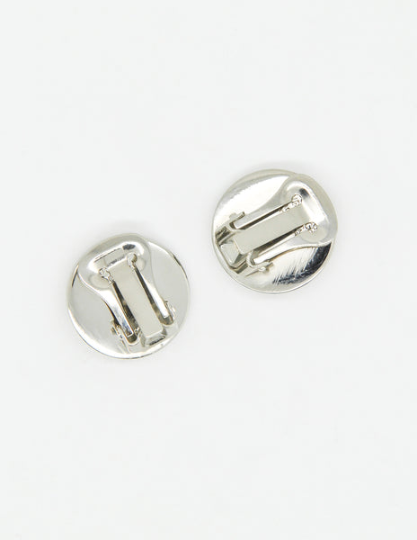 Versace Vintage Medusa Silver Earrings