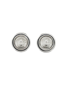Versace Vintage Medusa Silver Earrings