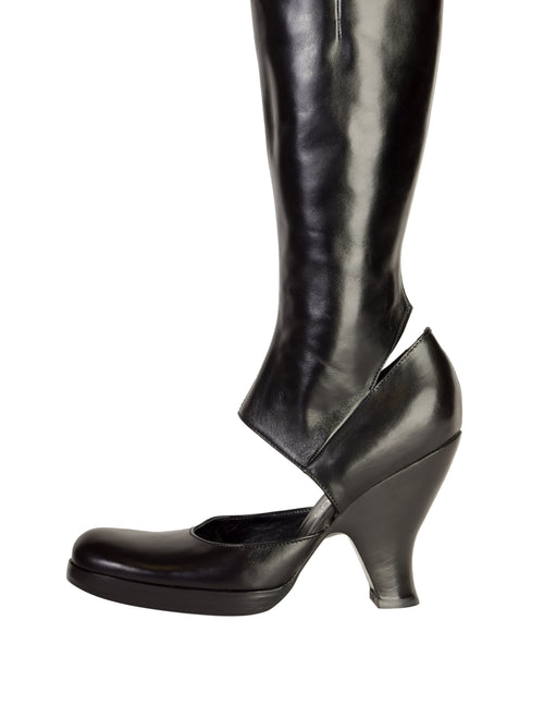 Vintage Versus Versace Black Leather Combat Ankle Boots Size 7 Made in Italy Versace Boots products for sale | eBay main image 4