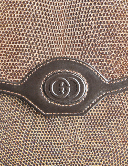 Gucci Vintage Brown Lizard Skin Clutch Bag – Amarcord Vintage Fashion