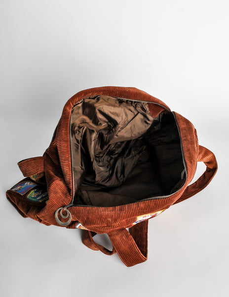 Vintage 1970s Handmade Italian Traveler Patch Bag