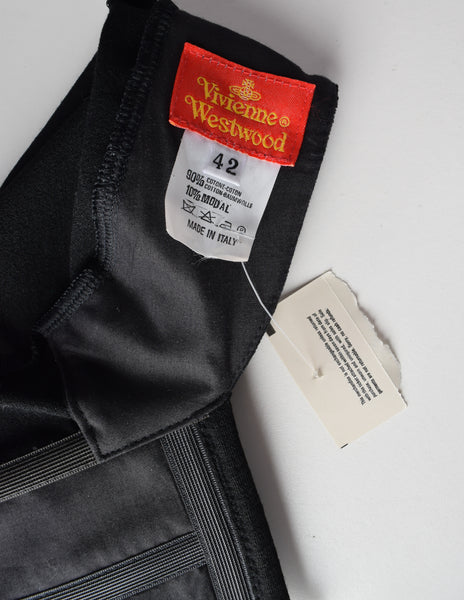 Vivienne Westwood Vintage Early 1990s ICONIC Black Velvet Long Sleeve Portrait Corset