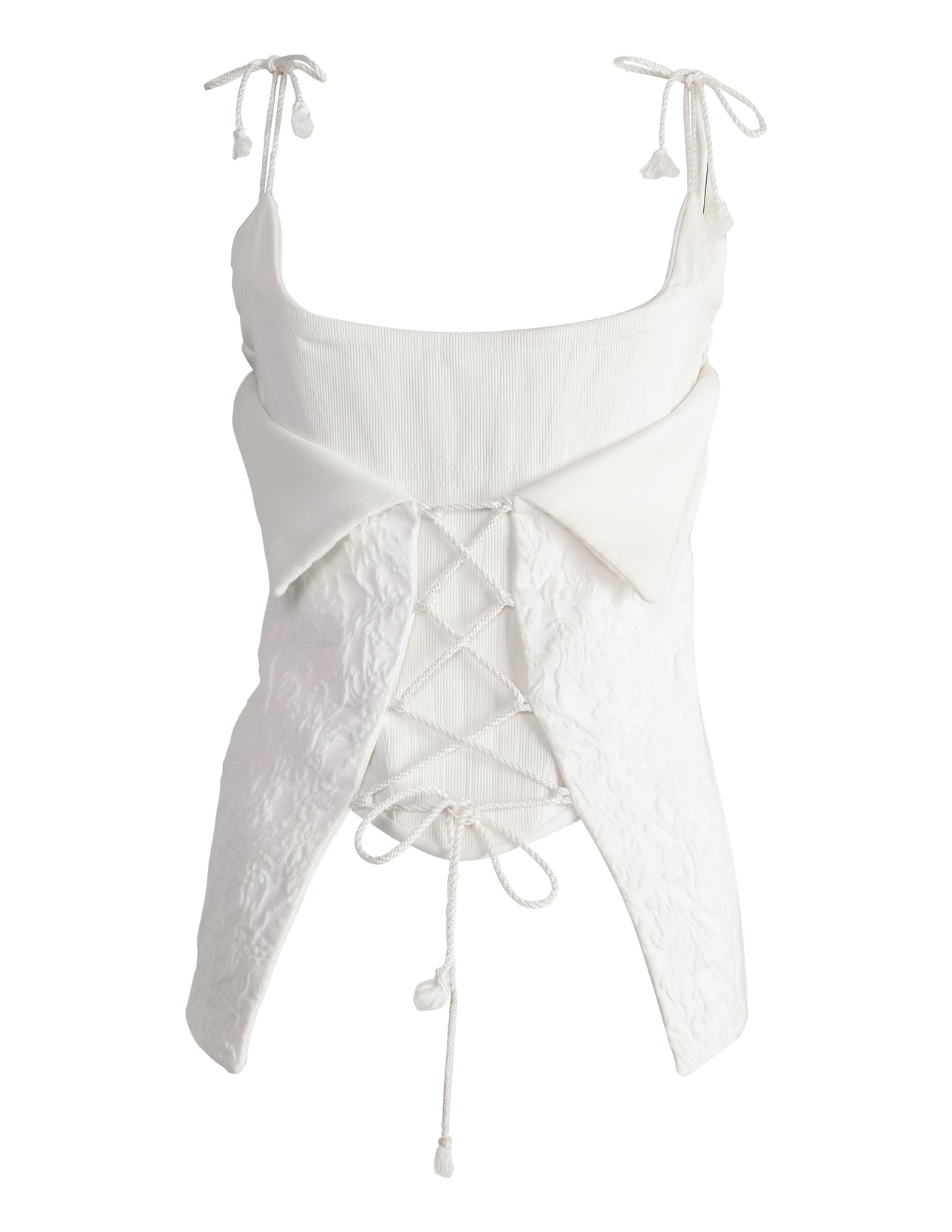 Vivienne Westwood Vintage SS 1996 Gold Label Exquisite White Quilted Overlay Corset Top