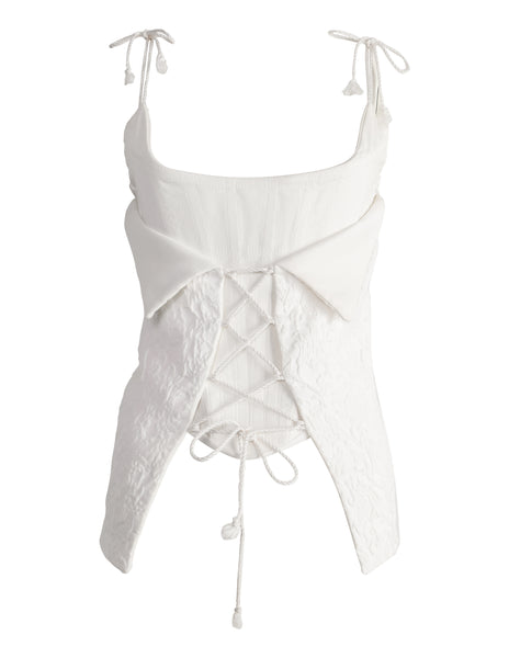 Vivienne Westwood Vintage SS 1996 Gold Label Exquisite White Quilted Overlay Corset Top