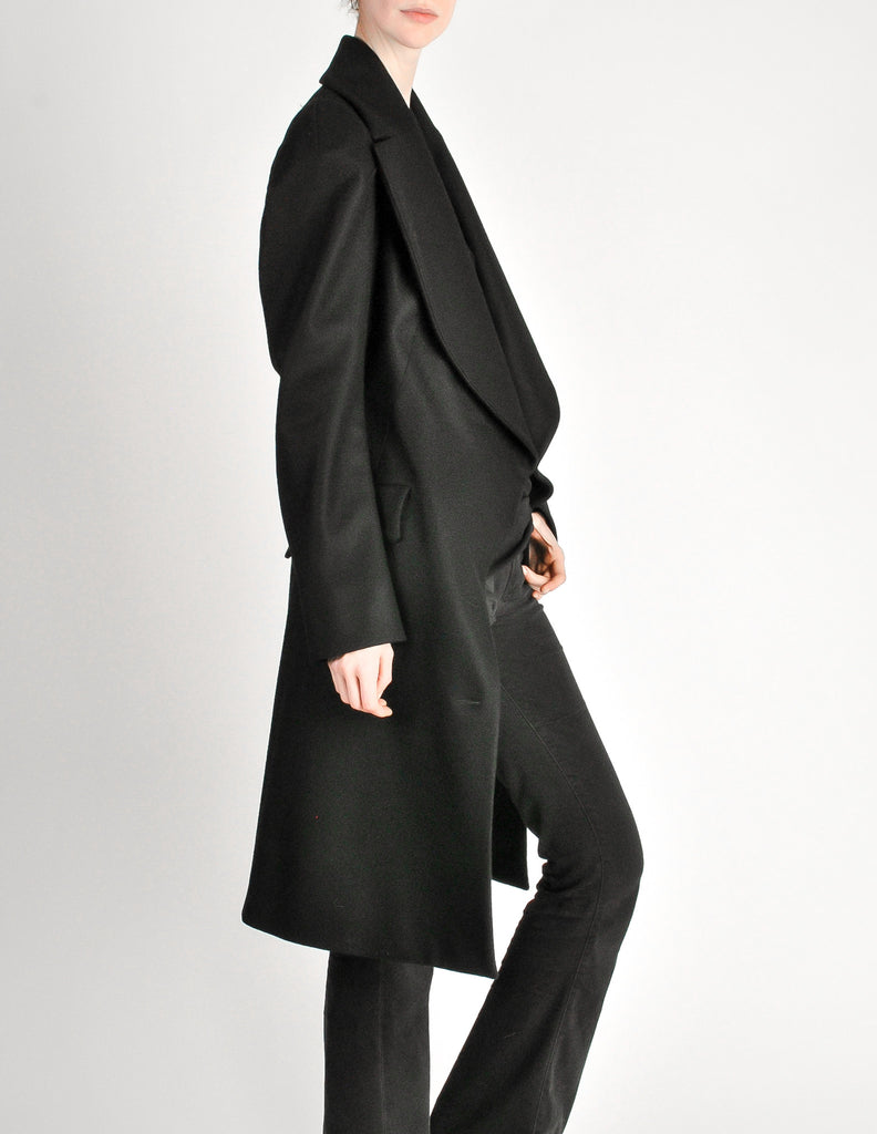 Vivienne Westwood Red Label Black Wool Draped Coat – Amarcord