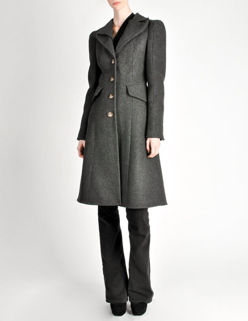 Vivienne Westwood red label グレー ロングコート Vivienne Westwood Red Label Grey Felted Wool Coat – Amarcord
