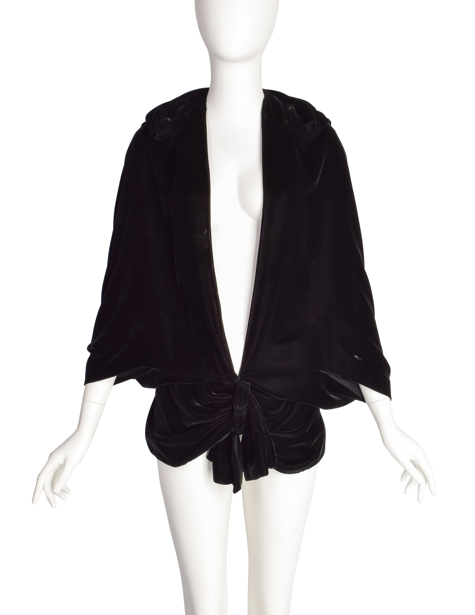 The Vogue Vintage 1930s Silk Velvet Draping Jacket