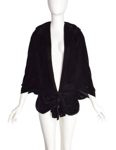 The Vogue Vintage 1930s Silk Velvet Draping Jacket