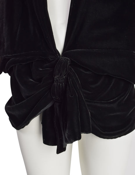 The Vogue Vintage 1930s Silk Velvet Draping Jacket
