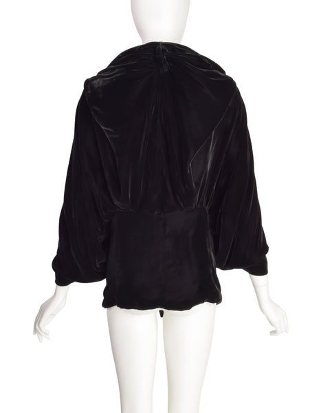 The Vogue Vintage 1930s Silk Velvet Draping Jacket