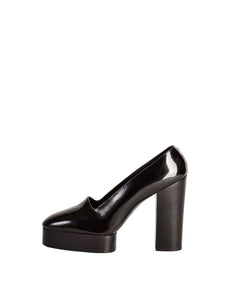 Walter Steiger Vintage Black Patent Leather Platform Heels Shoes - Amarcord Vintage Fashion
 - 1