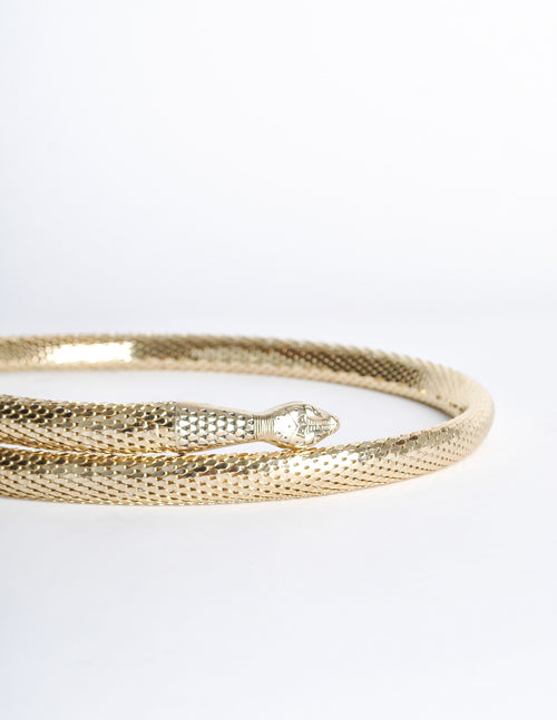 Whiting Davis Vintage Gold Mesh Snake Belt Amarcord Vintage