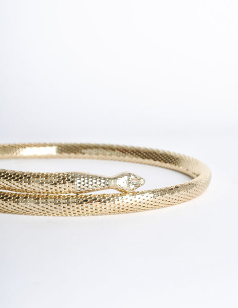 Whiting & Davis Vintage Gold Mesh Snake Belt