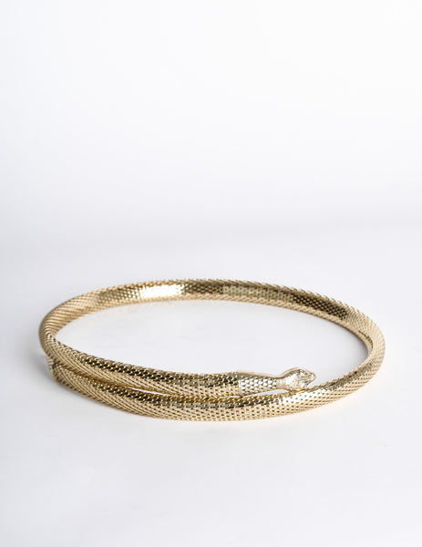 Whiting & Davis Vintage Gold Mesh Snake Belt - Amarcord Vintage Fashion
 - 4