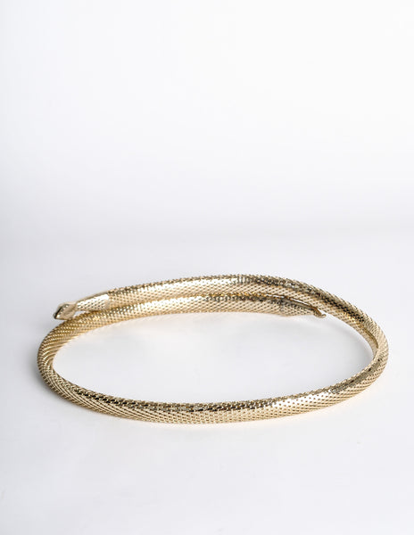 Whiting & Davis Vintage Gold Mesh Snake Belt - Amarcord Vintage Fashion
 - 5