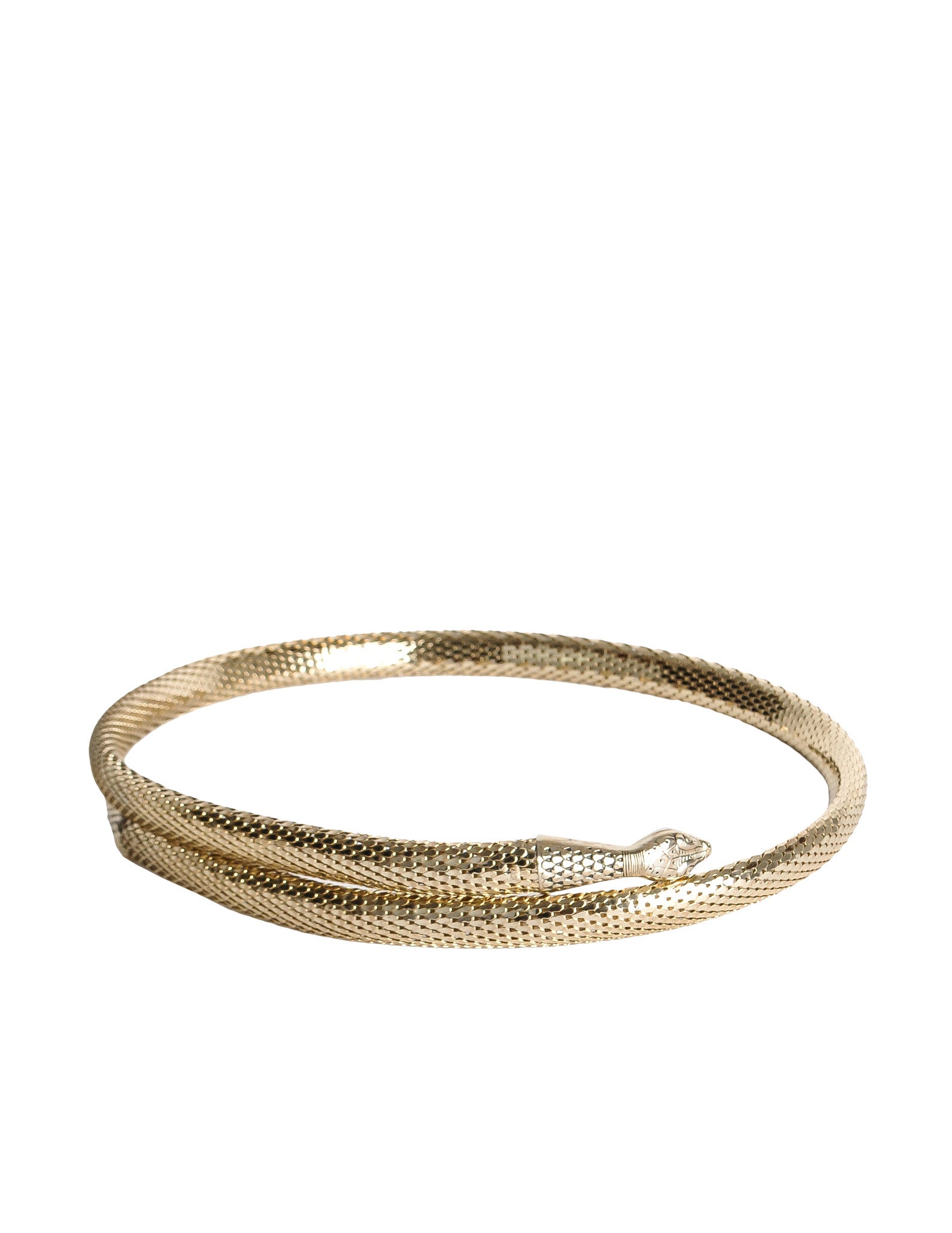 Whiting & Davis Vintage Gold Mesh Snake Belt - Amarcord Vintage Fashion
 - 1
