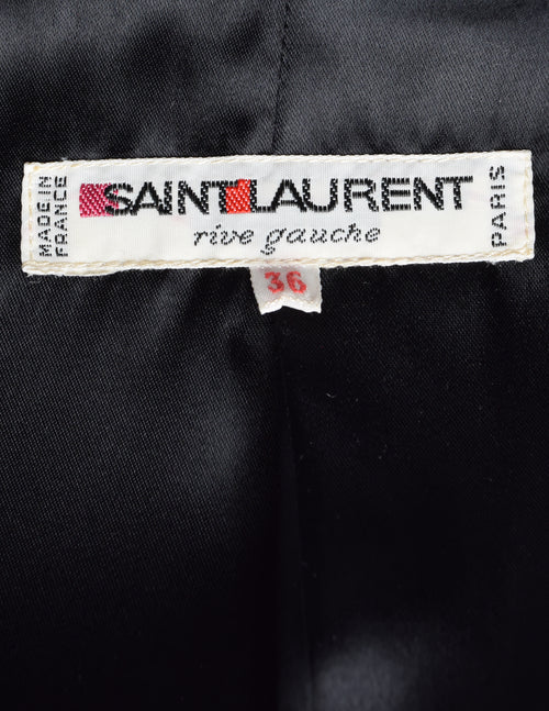 Yves Saint Laurent Vintage AW 1982 Black Wool Russian-Inspired