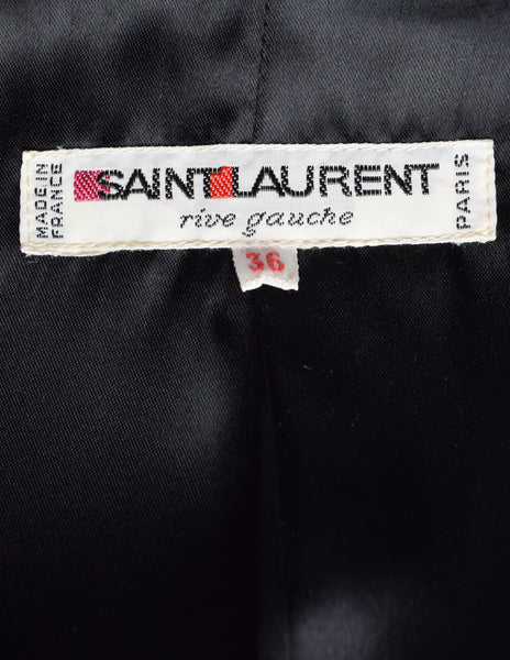 Yves Saint Laurent Vintage AW 1982 Black Wool Russian-Inspired Jacket