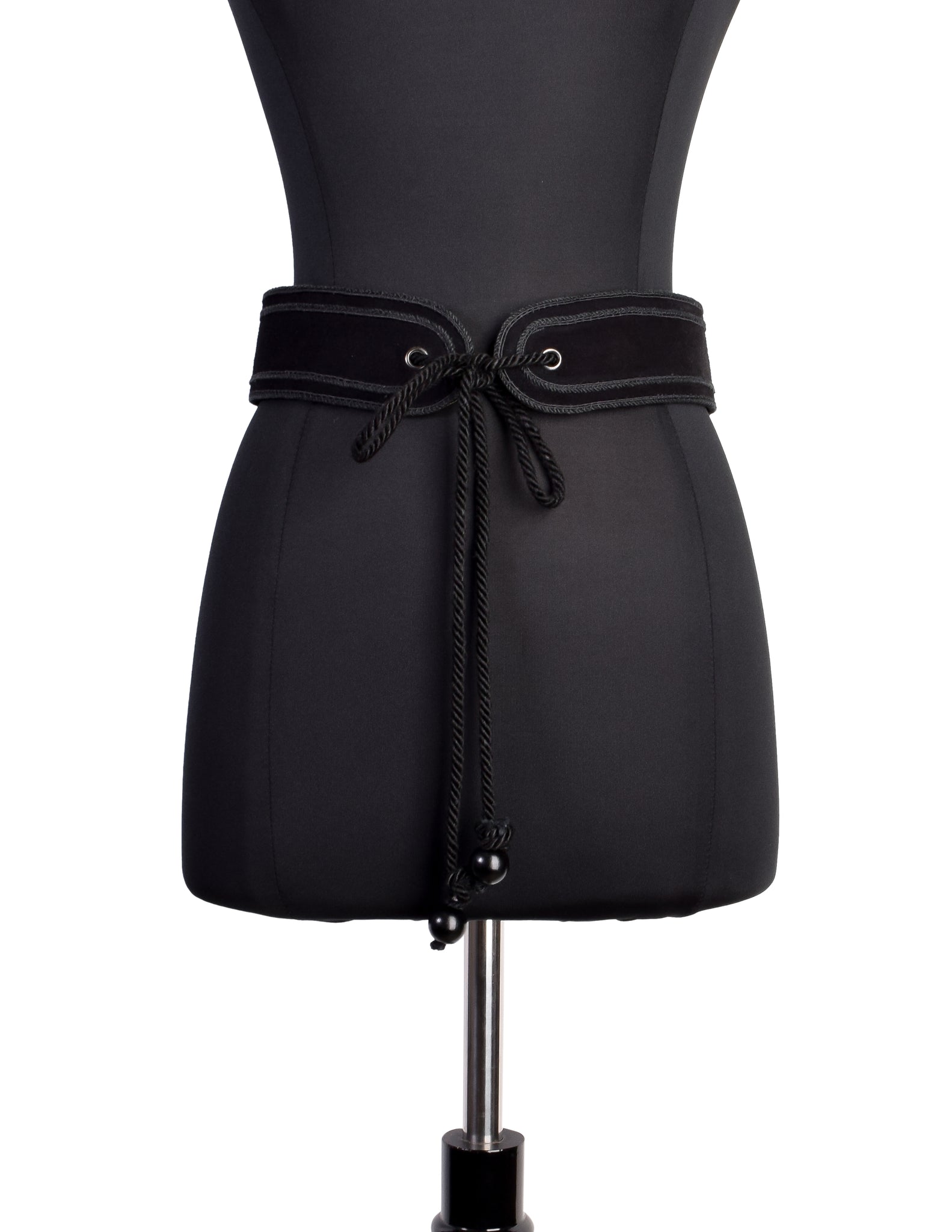 Yves Saint Laurent Vintage 1976 Russian Collection Black Suede Tie Belt