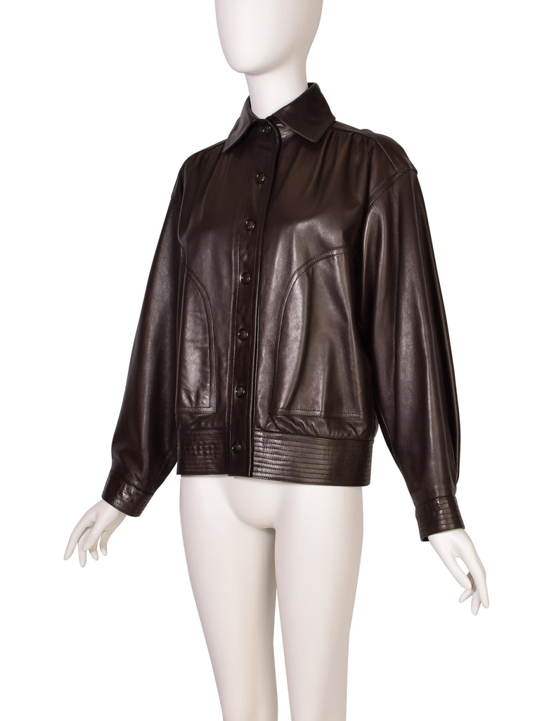 Saint laurent deals vintage leather jacket