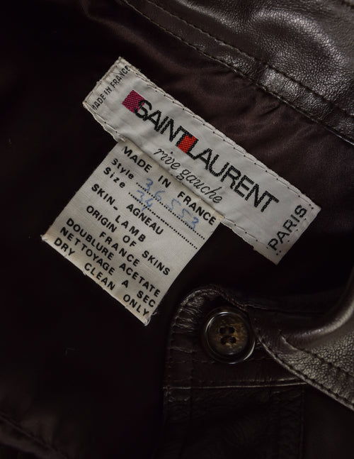Saint laurent lambskin leather jacket sales