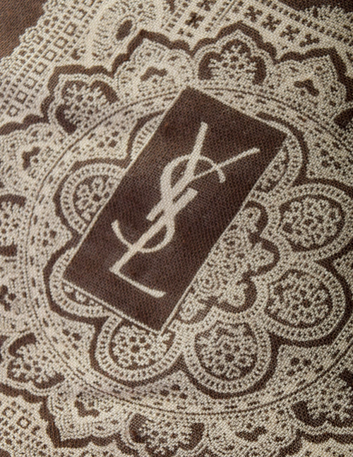 Yves Saint Laurent Vintage 1976 Russian Collection Brown Medallion
