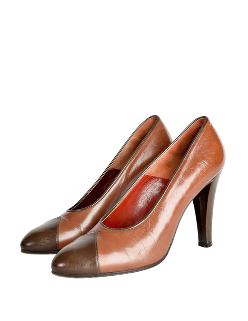 ROGER VIVIER Belle Vivier two-tone patent-leather pumps | NET-A-PORTER