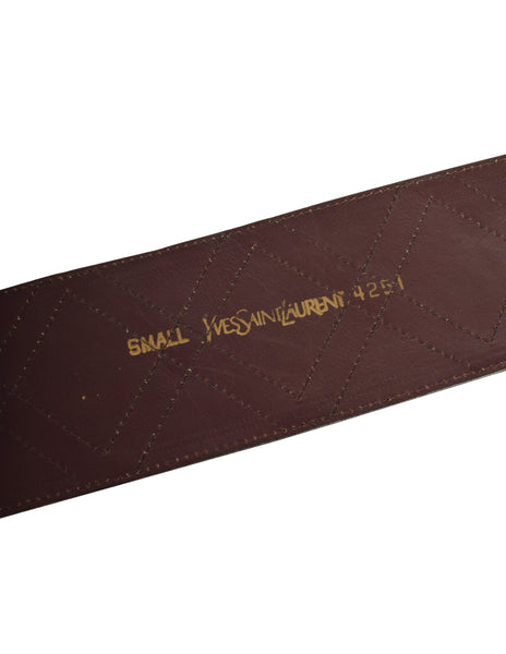Yves Saint Laurent Vintage Tan Suede Wide Waist Belt