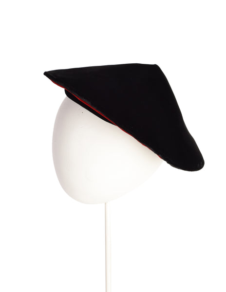 Yves Saint Laurent Vintage AW 1977 Chinese Collection Velvet Conical Hat