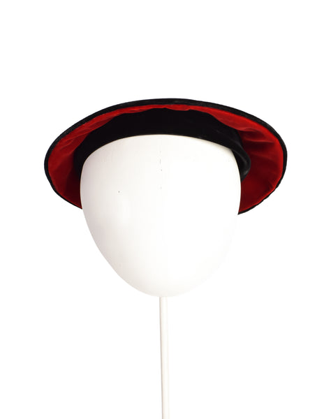 Yves Saint Laurent Vintage AW 1977 Chinese Collection Velvet Conical Hat