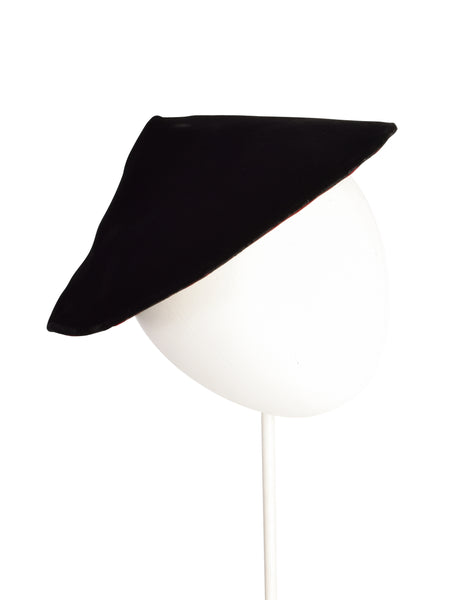 Yves Saint Laurent Vintage AW 1977 Chinese Collection Velvet Conical Hat