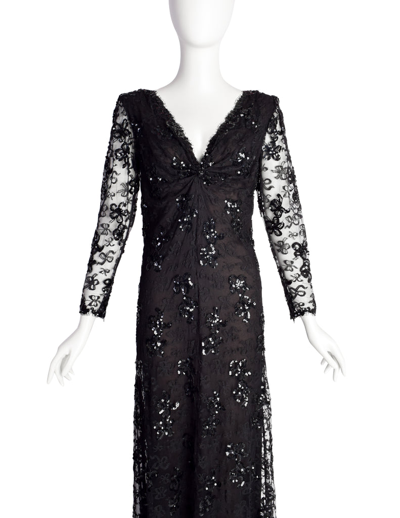 Yves Saint Laurent Vintage Haute Couture AW 1985 Black Lace Sequin Col Amarcord Vintage Fashion Yves Saint Laurent Vintage Haute Couture AW 1985 Black Lace Sequin Col Amarcord Vintage Fashion
