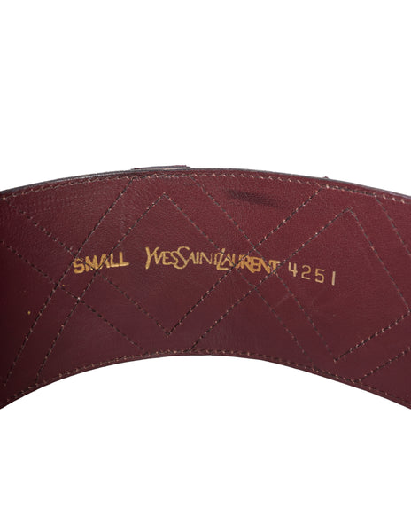 Yves Saint Laurent Vintage Raspberry Pink Suede Wide Waist Belt